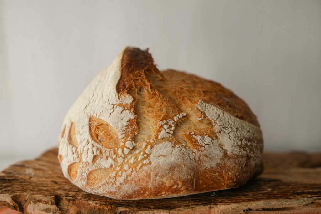 Freshly baked sourdough bread